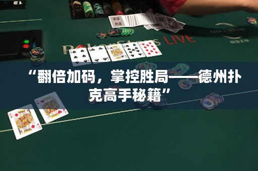 “翻倍加碼，掌控勝局——德州撲克高手秘籍”